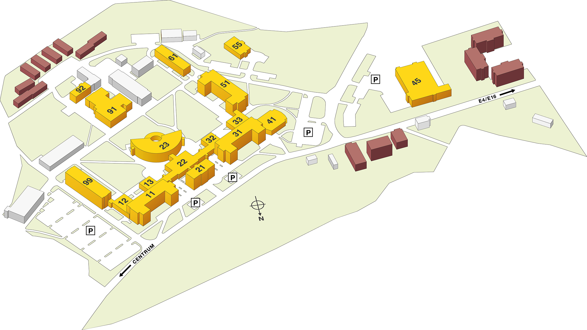 Karta över campus